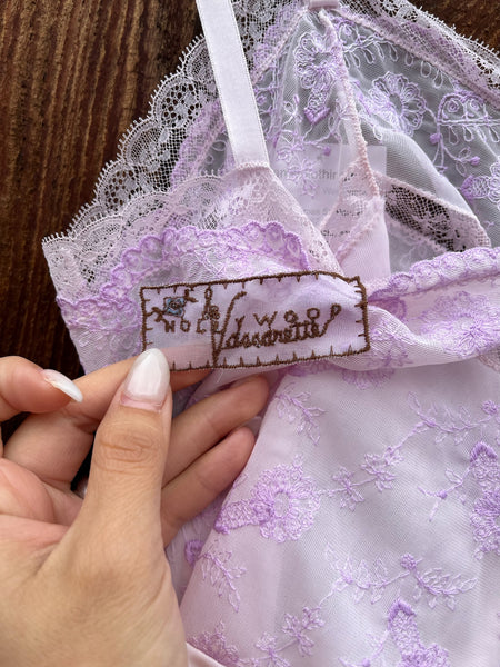 1960s Lavender Hollywood Vassarette Slip