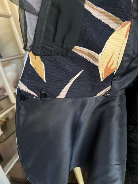 1980s Floral Ruffled Jacket