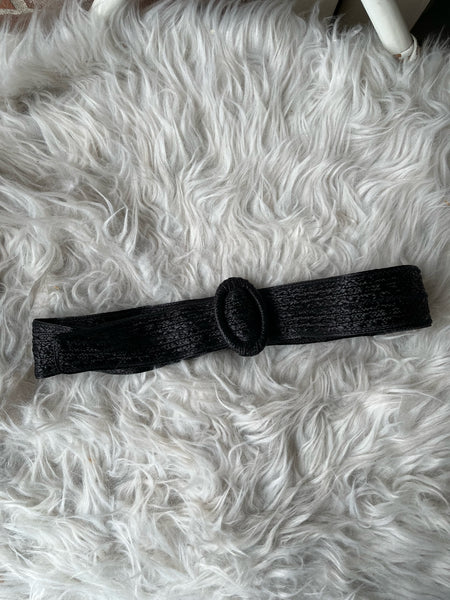 1980s Black Raffra Belt