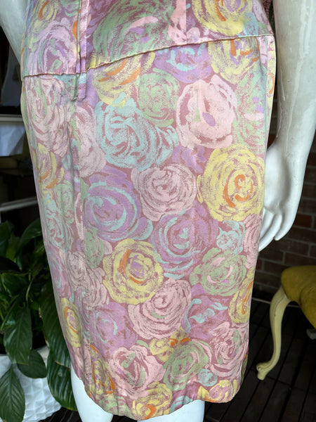 1980s AJ Bari Pastel Dress