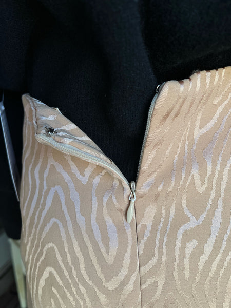 1990s Beige Mini Skirt