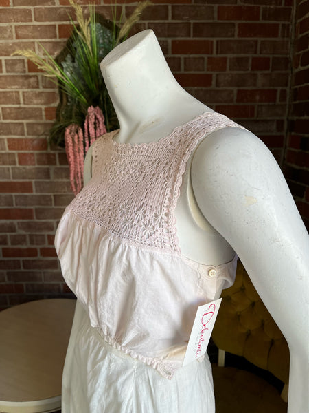 1910 Light Pink Cotton Corset Cover