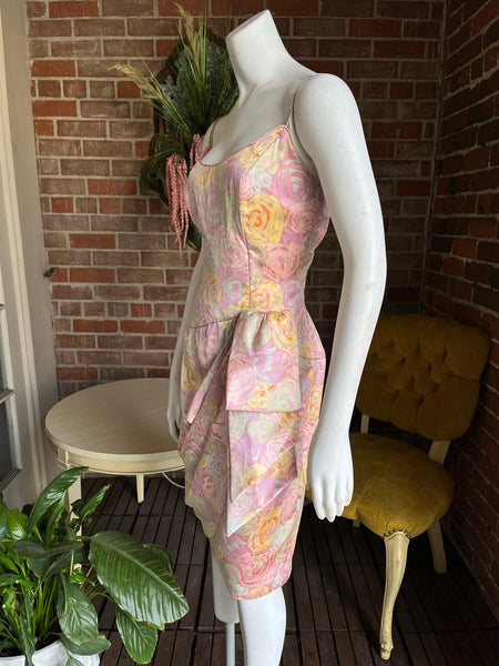 1980s AJ Bari Pastel Dress