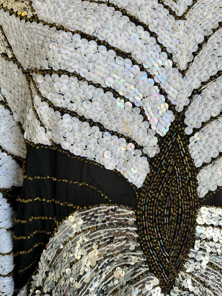 1970s Butterfly Multi Sequin Disco Top