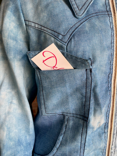 1970s Dagger Collar Chambray Jacket