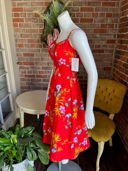 1980s Tropical Dress
