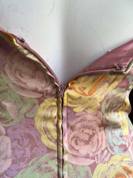 1980s AJ Bari Pastel Dress