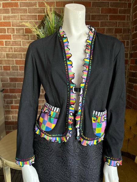 1980s Hand Painted Details Cardigan