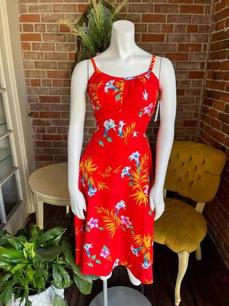 1980s Tropical Dress