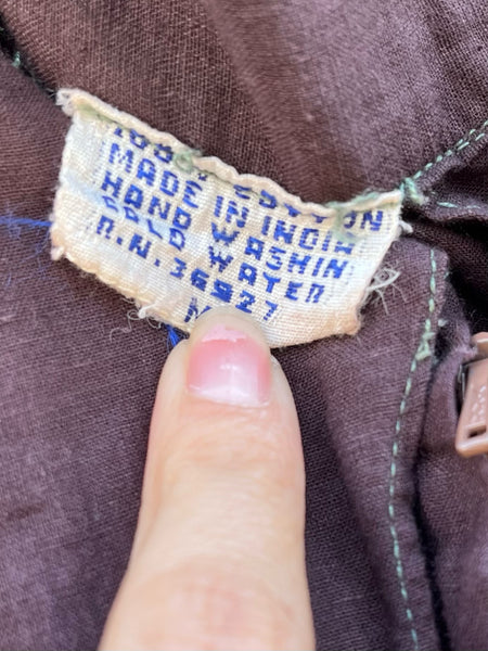 1970s Mocha High-Waisted Cotton Pants by Judy’s