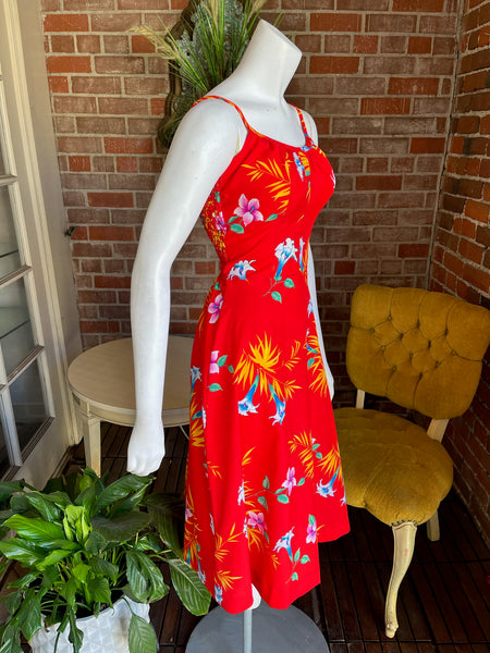 1980s Tropical Dress