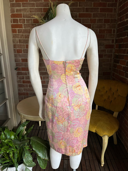 1980s AJ Bari Pastel Dress