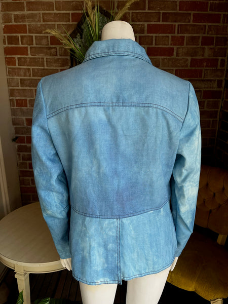 1970s Dagger Collar Chambray Jacket