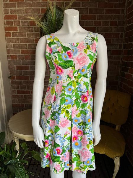 1960s Italian Floral Pinafore