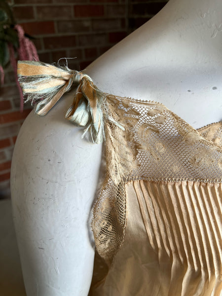 1920s Pintucked Silk Nightgown