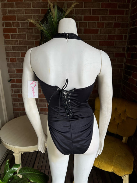 1980s Black Swimsuit Fredericks of Hollywood