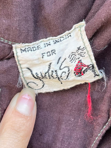 1970s Mocha High-Waisted Cotton Pants by Judy’s