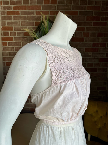 1910 Light Pink Cotton Corset Cover