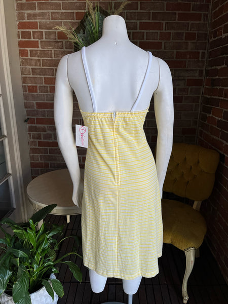 1970s Yellow Cotton Dress