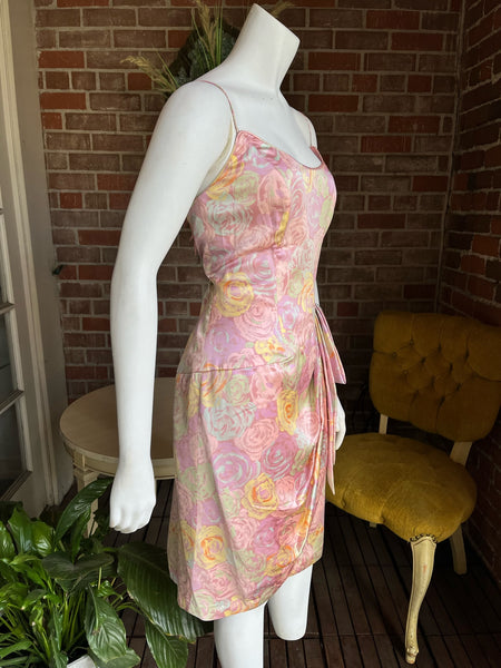 1980s AJ Bari Pastel Dress