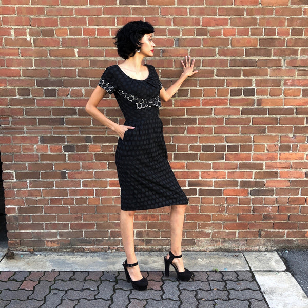 1950s Eyelet Wiggle Dress VLV