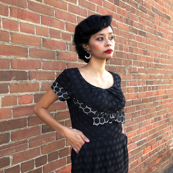 1950s Eyelet Wiggle Dress VLV