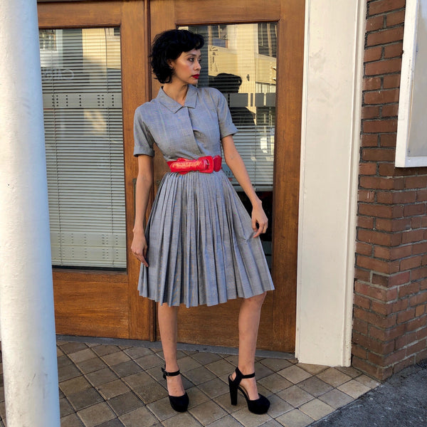 1950s Bud Kilpatrick Glen Plaid Dress Dress