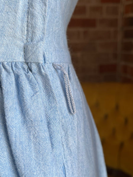 1980s Chambray Dress