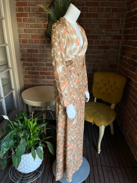 1970s Leopard Print Jersey Dress