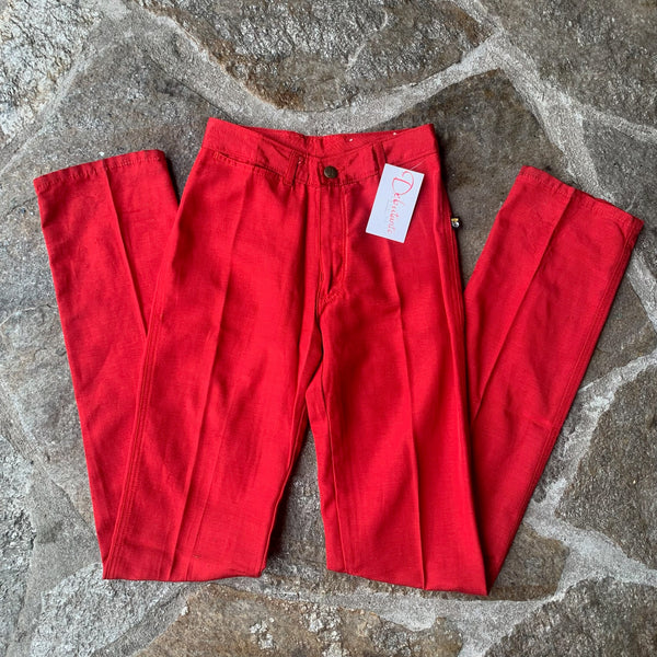 1970s Studio 54 Red Disco Pants