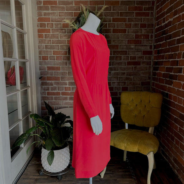 1980s Red Lanvin Dress