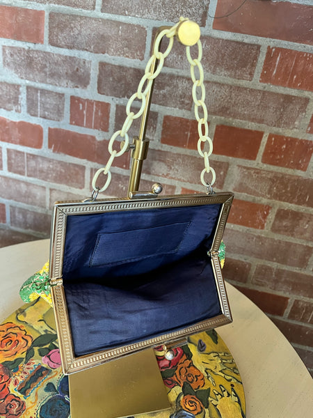 1940s Pastel Woven Bag