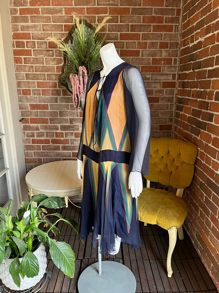 1980s does 1920s Silk Dress