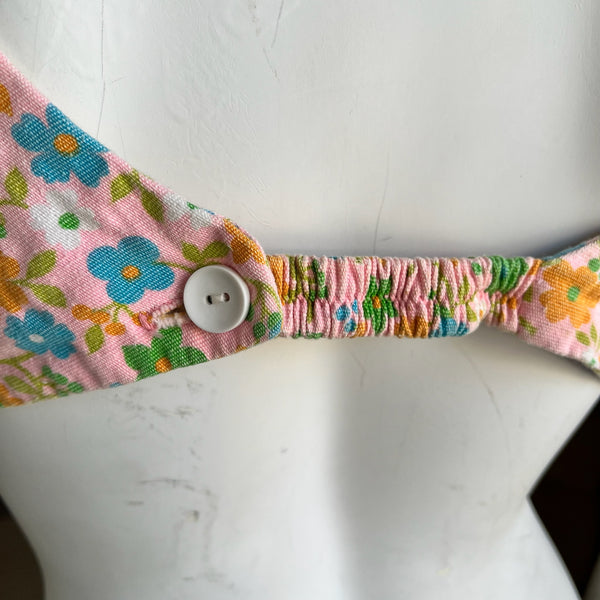1960s Floral Bikini Top