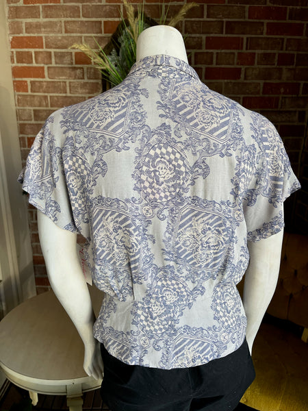 1990s Toile Blouse