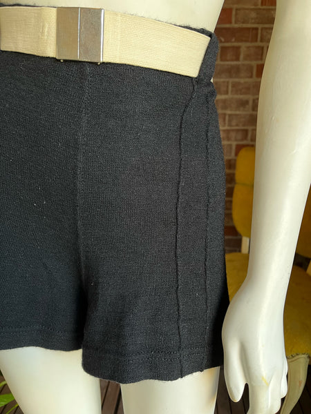 1930s Black Swim Shorts