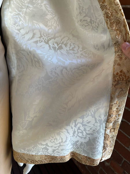 1950s Gold Jacquard Asian Print Jacket