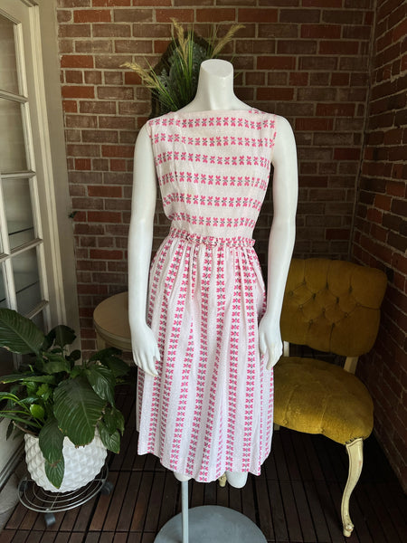 1960s Pink Butterfly Novelty Dress