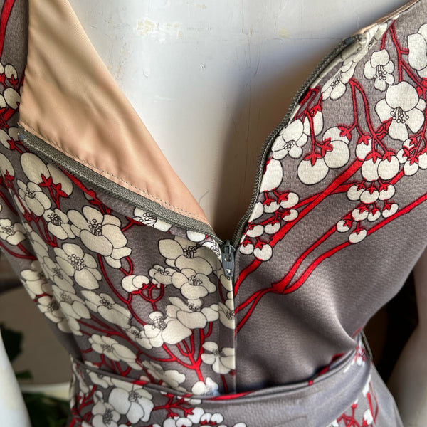 1970s Cherry Blossom Dress
