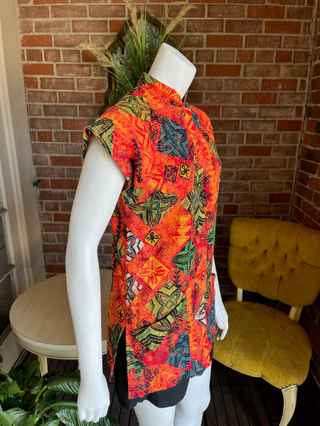1970s Paradise Hawaii Tea Timer Tunic