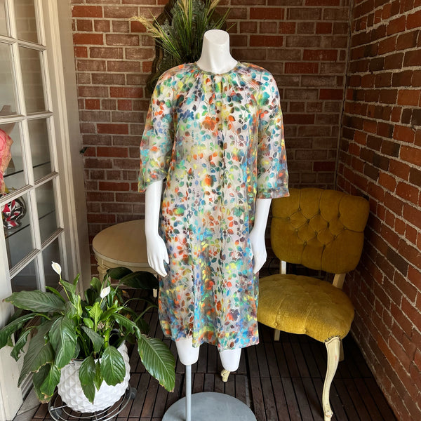 1960s Sheer Floral Dress