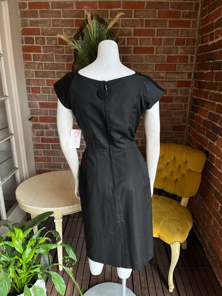1950s Black Wiggle Dress