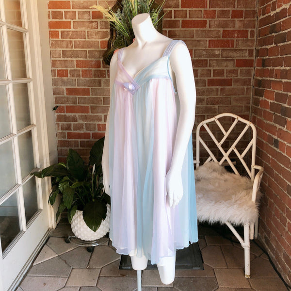 1960s Pastel Ombré Nightgown