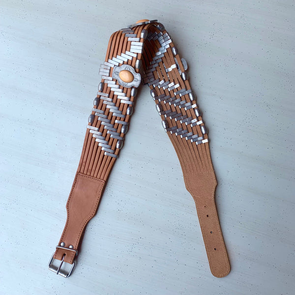 Metal Leather Belt