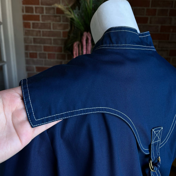 1970s Navy Trench Dress