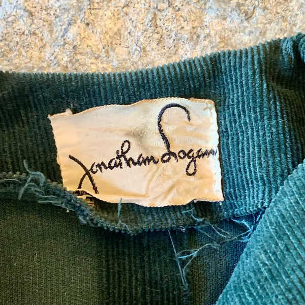 Late 1940s Jonathan Logan Corduroy Dress