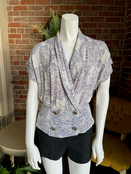 1990s Toile Blouse