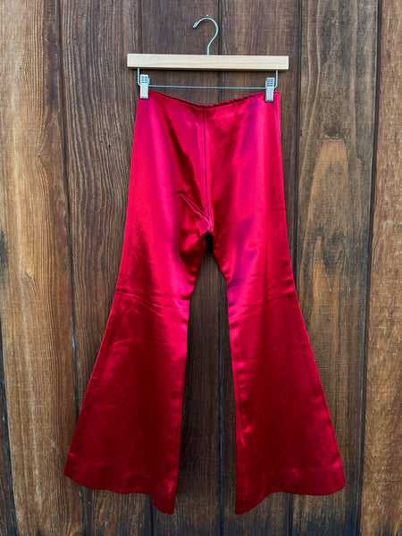 1970s Cranberry Bell Bottom Flares