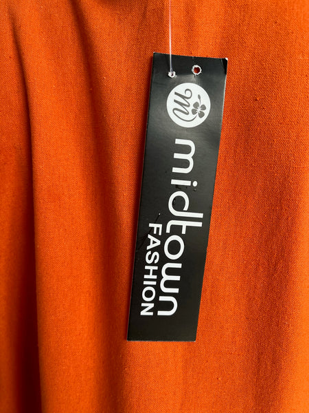 Orange and Black Cotton Caftan