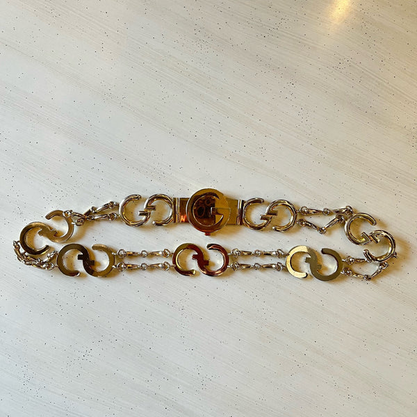 1970s Gucci Gold Belt